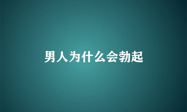 男人为什么会勃起