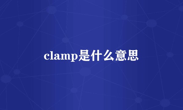 clamp是什么意思