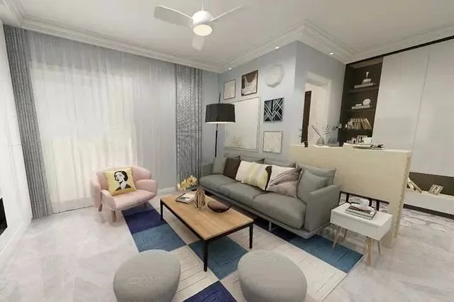 客厅装修效果图,特别简单实用的客厅装修效果