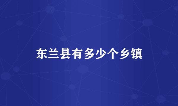 东兰县有多少个乡镇