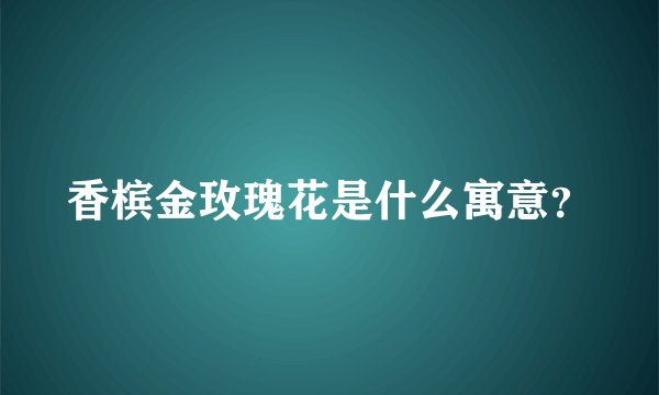 香槟金玫瑰花是什么寓意？