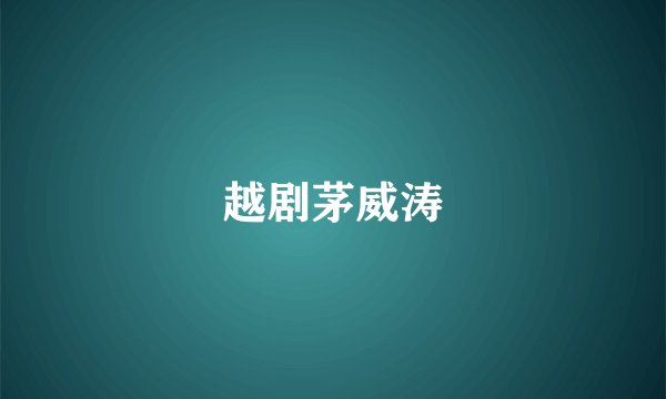 越剧茅威涛
