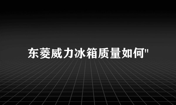 东菱威力冰箱质量如何
